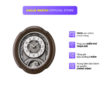 Đồng hồ treo tường SEIKO QXM609NR, vỏ gỗ bền bỉ, phong cách thanh lịch, xuất xứ Nhật Bản