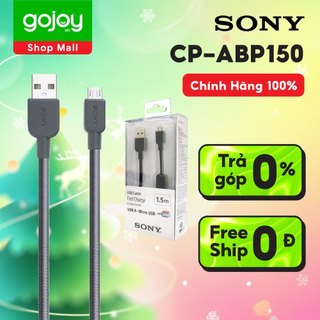 Cáp micro usb 1.5m sony cp-abp150 3 màu - bảo hành chính hãng 12 tháng