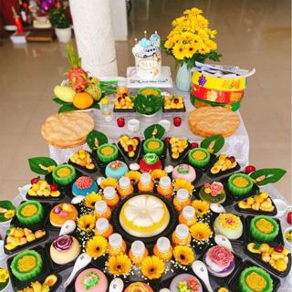 [Hàng đẹp] Set 12, 15 chén đựng chè dĩa đựng xôi tô thố ly/cốc đựng hoa hộp đựng xôi dùng 1 lần cúng thôi nôi, đầy tháng