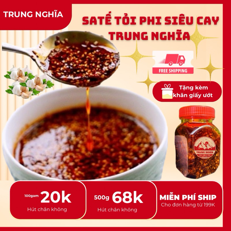 [500gam] Satế Tỏi Phi Siêu Cay Trung Nghĩa