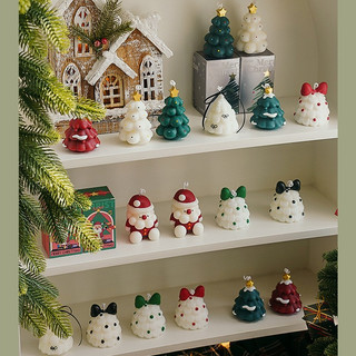  Nến thơm hình Giáng Sinh tổng hợp nến thơm hình cây thông Noel nến thơm hình tuần lộc - Gọn Decor 
