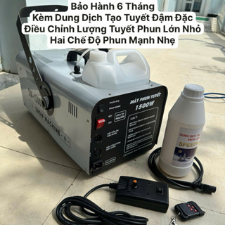 (Tặng kèm dd tuyết đậm đặc) Máy Phun Tuyết 1500W Trang Trí Noel Quán CF, Nhà Thờ, Hang đá