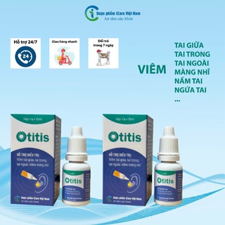  Combo 02 chai Viêm tai giữa Otitis hỗ trợ viêm tai giữa chính hãng Dược phẩm iCare Việt Nam 