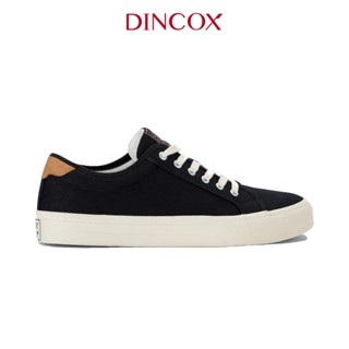 Giày Sneaker Nam Nữ Vải Canvas DINCOX E12 Black Đơn Giản Thanh Lịch - Unisex Sneaker
