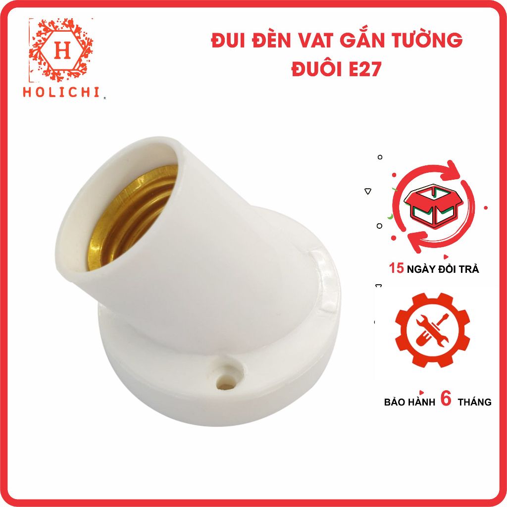 Đui Đèn vát  gắn tường chuẩn E27
