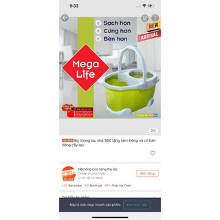 Thùng lau nhà 360 megahom chính hãng lồng nhựa cực bền