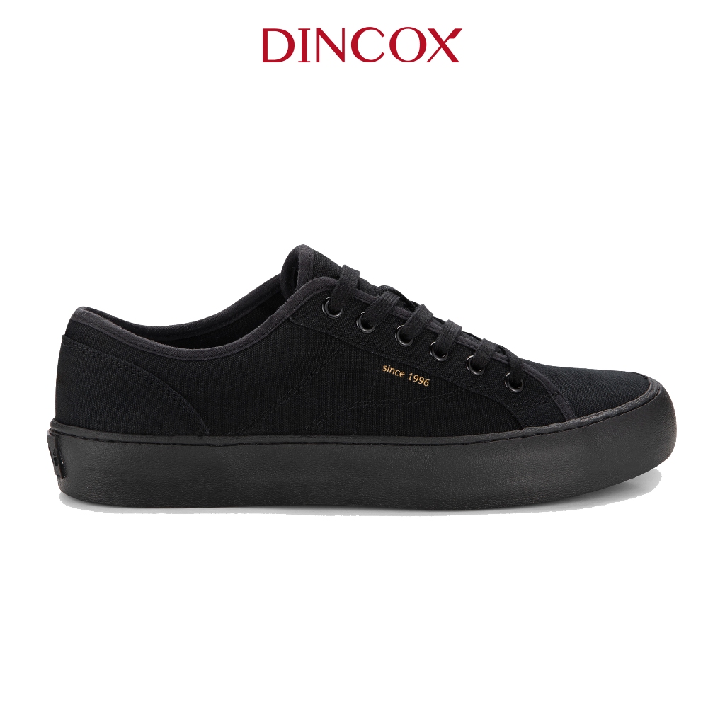 Giày Sneaker Vải Canvas Nam Nữ E18 Black DIncox