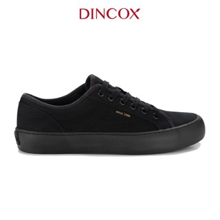 Giày Sneaker Vải Canvas Nam Nữ E18 Black DIncox - Giày Vải Đen Năng Động - Đế Khâu Bền Bỉ