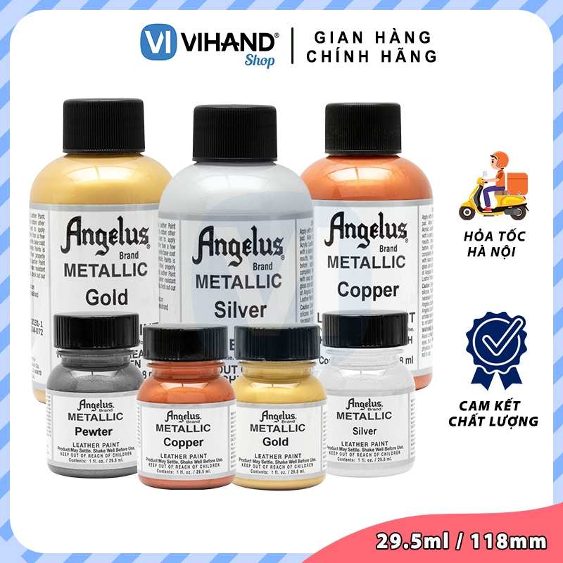 Màu nhũ sơn da chuyên dụng Angelus Leather Paint (Metallic)