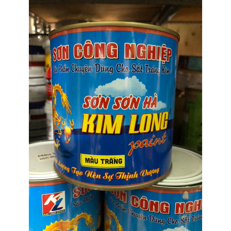 Sơn sắt tráng kẽm Kim Long, Sơn công nghiệp mạ kẽm 1KG Kim Long chính hãng