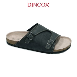 Dép Nam Quai Đế Trấu Chéo 2 Khóa DC06 Charcoal Dincox