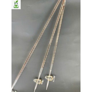 Buret thủy tinh trắng 10ml-25ml-50ml - khóa thủy tinh bomex