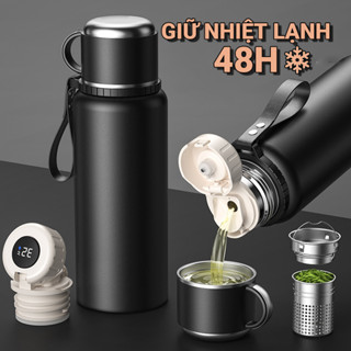  Bình giữ nhiệt NIUMI 48h 316 hiển thị nhiệt độ và nắp có tay cầm nhiều dung tích 