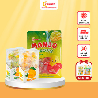 Kẹo xoài bóc vỏ 2 lớp đủ vị xoài xanh, xoài chín, xoài đỏ VITHAICO thơm ngon hương xoài hấp dẫn ăn là mê 150 - 270g