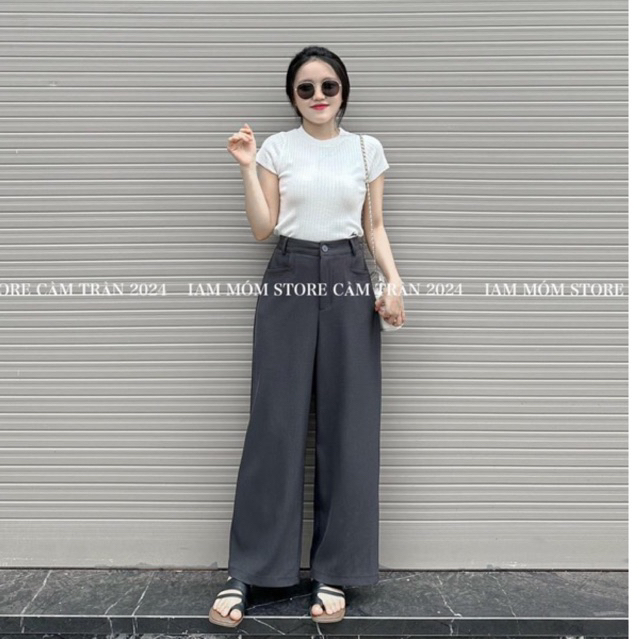 Quần vải suông nấm túi bổ