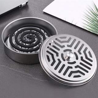 Khay đốt hương muỗi inox có nắp tiện dụng