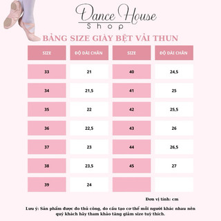 Giày Múa Ballet Chất Thun / GB02