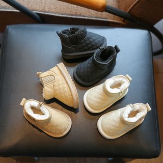Giày lót lông cực ấm chân kiểu dễ thương cho bé gái mùa thu đông Y6
