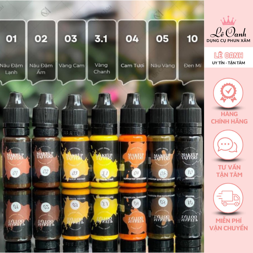 Mực Makeup Nga Mực Hữu Cơ, Bám Nhanh, An Toàn Khi Sử Dụng