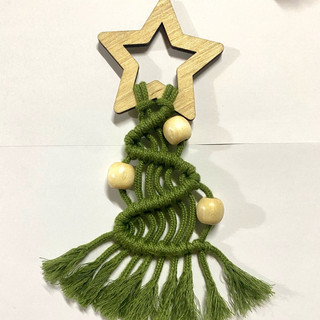 Cây thông Noel macrame, cây thông trang trí