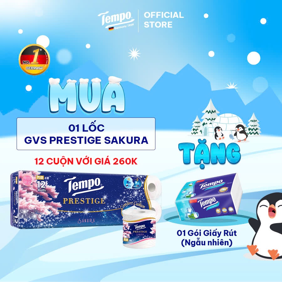 Giấy vệ sinh cao cấp Prestige Sakura Mềm Mại