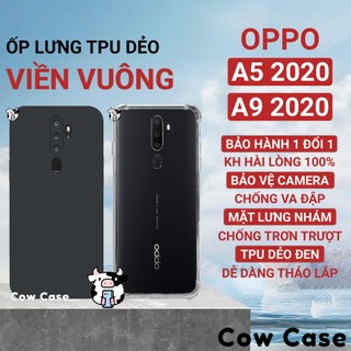 Ốp lưng Oppo A5 2020 / A9 2020 TPU đen Cowcase | Vỏ điện thoại Oppo bảo vệ camera toàn diện TRON