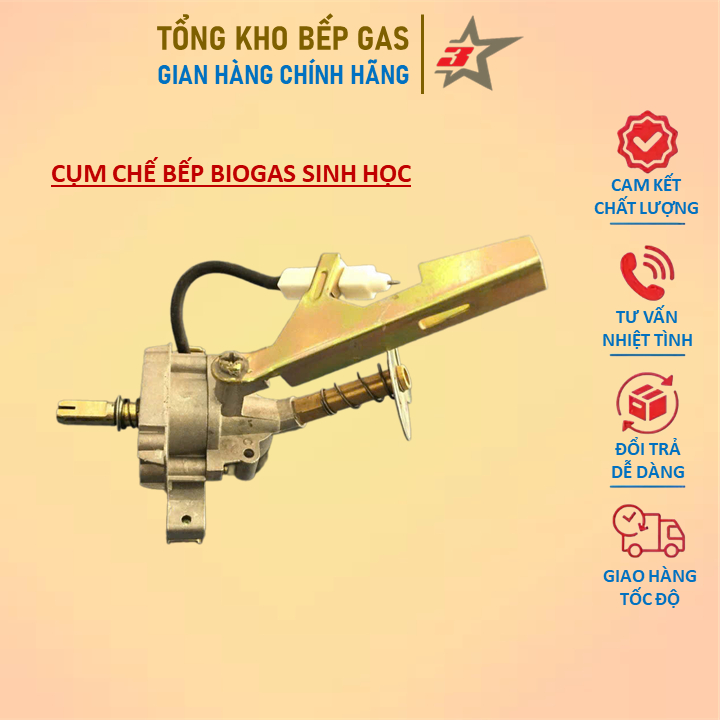 Cụm Chế Đánh Lửa Bếp Biogas Sinh Học
