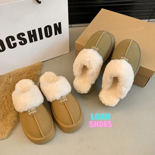 Giày Sục Da Lộn Lót Lông Mềm Hàng QC FULL HỘP