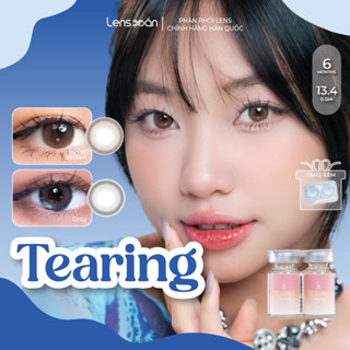  Kính áp tròng cận 6 tháng LENS XOẮN lens nâu trà sữa milktea có viền mỏng trong trẻo LENS ME TEARING 