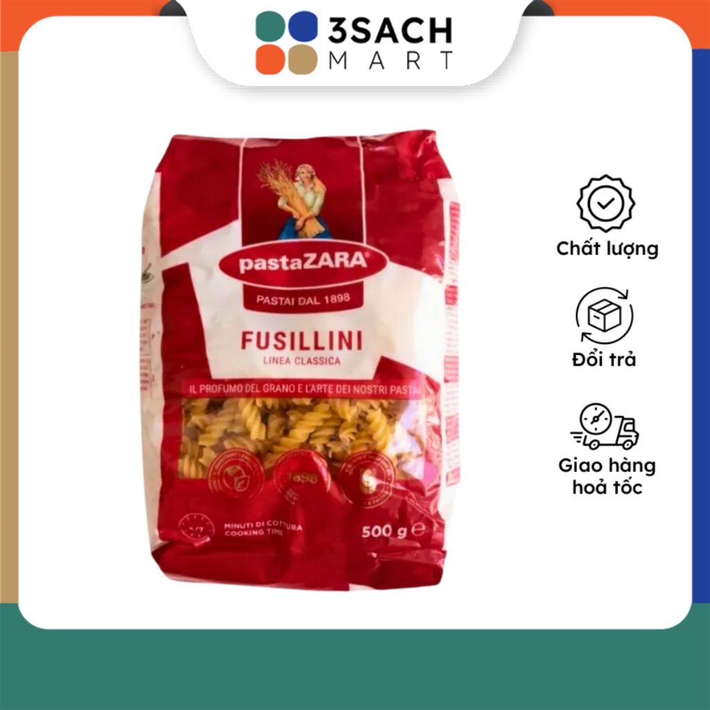 Nui Xoắn Pasta Zara Fusillini (Gói 500g)