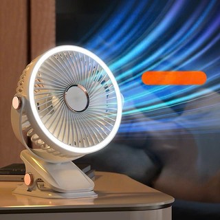    Loại 1  Quạt tích điện kẹp bàn mini để bàn 5 mức độ có đèn led pin 5000 MHA Và 10000 MHA cao cấp 