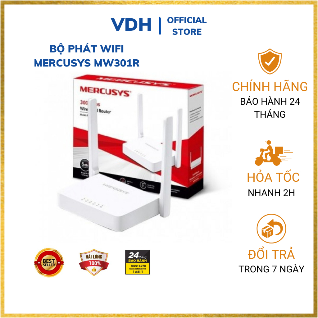 Bộ phát wifi mercusys mw301r 2 Râu - Cục phát wifi hàng chính hãng phân phối bởi TP-Link Việt Nam ro
