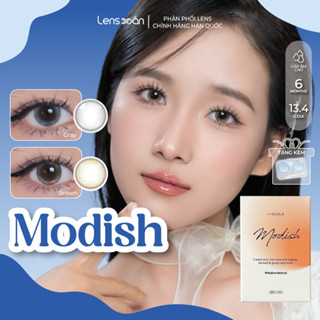 Kính áp tròng cận 6 tháng LENS XOẮN lens nâu tự nhiên highlight phản chiếu trong veo hàn quốc cấp ẩm cao OLOLA MODISH