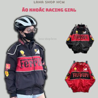 [Ảnh Thật Siêu Rẻ] Áo Khoác Dù Racing Ferrari In Logo Chất Vải Dù 2 Lớp Mỏng Nhẹ Áo Touring