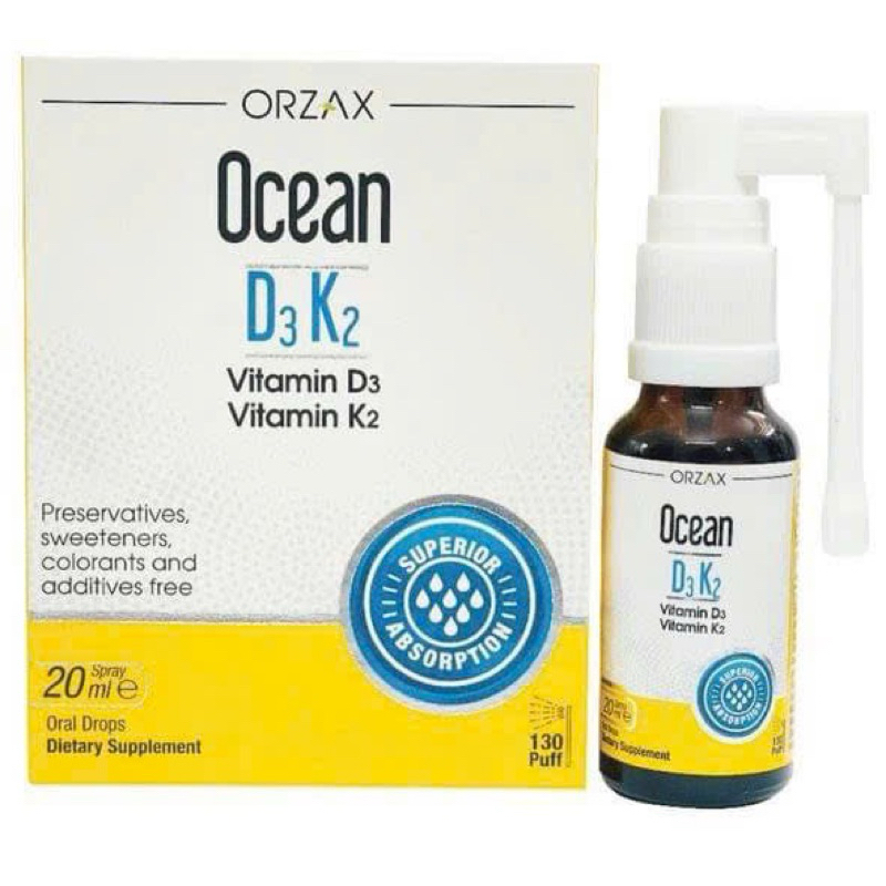 OCEAN vitamin D3, Vitamin K (K2) lọ 20ml