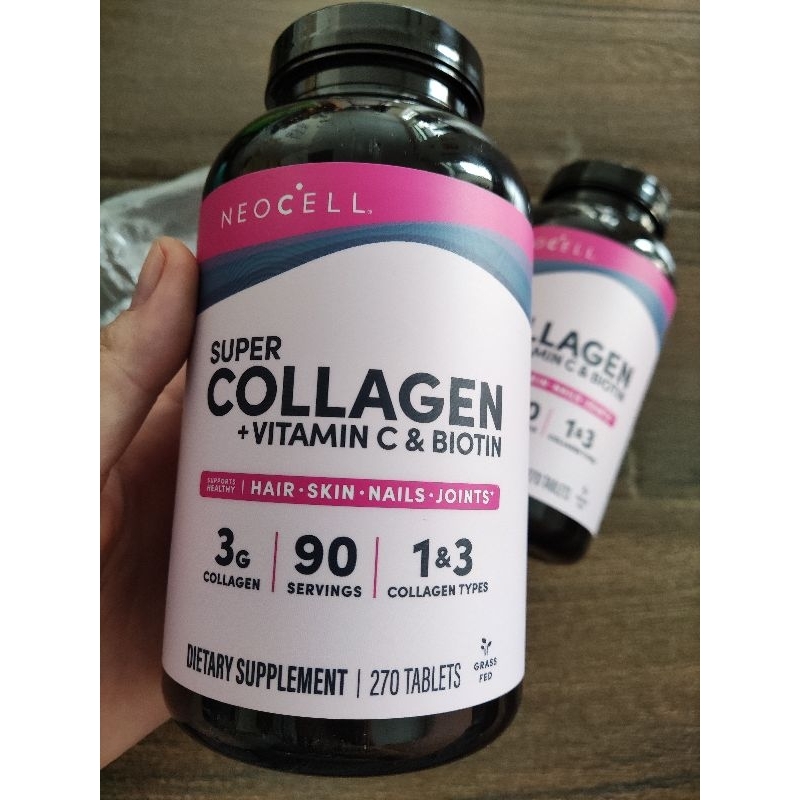 Viên uống Super Collagen C Biotin Type 1&3 270 viên Neocell của Mỹ