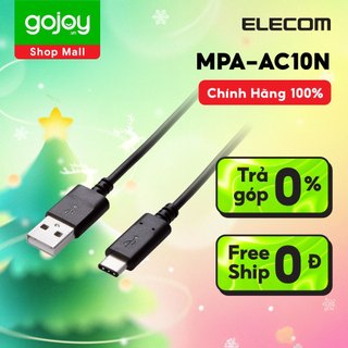 Cáp sạc chuẩn c dài 1m elecom mpa-ac10n chính hãng - bảo hành 12 tháng