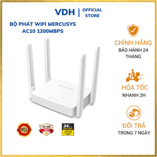  Cục phát wifi mercusys AC10 băng tần kép chuẩn AC1200 - Bộ phát wifi router có chức năng kích wifi không dây 