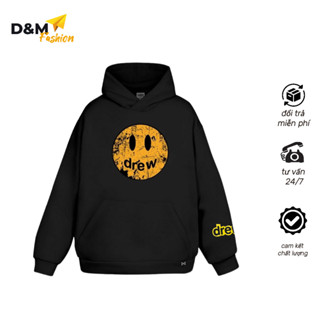 Áo Hoodie / Sweater Unisex , in hình mặt cười drew faded  xước, chất nỉ bông cao cấp, nam /nữ HD045