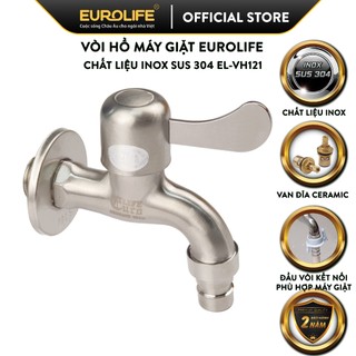 Vòi nước - vòi máy giặt inox sus 304 eurolife el-vh121
