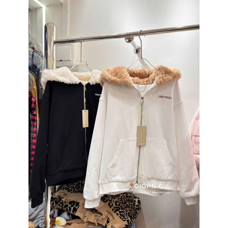 ÁO KHOÁC 13DE MARZO GẤU MŨ LÔNG [HÀNG SẴN]