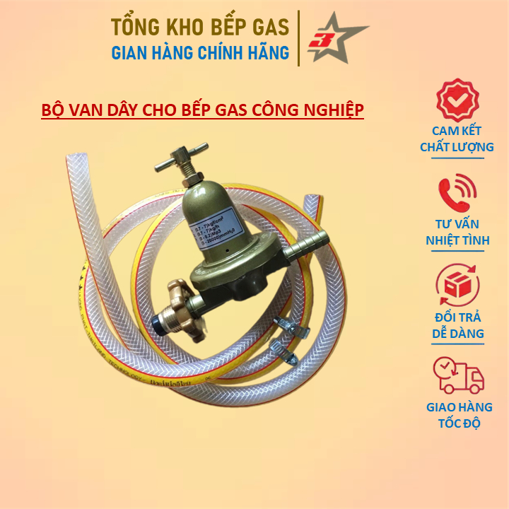 Combo [Bộ Van Dây Bếp Ga Công Nghiệp]