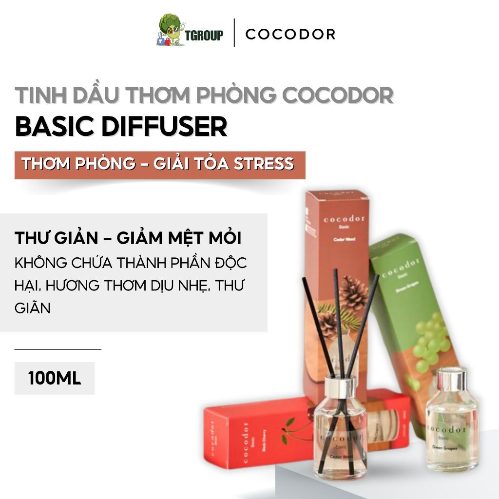 Tinh dầu thơm phòng Cocodor Basic Diffuser 100ml - tgroup