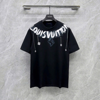 Áo phông nam nữ Eo Vì cotton in chữ dây treo logo vòng quanh cổ boy phố AP546P