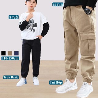 Quần Dài Kaki Cho Bé Trai Form Jogger KooKoo Co Giãn Nhẹ, Quần Jogger Kaki Túi Hộp Dài Trẻ Em Cho Bé Trai