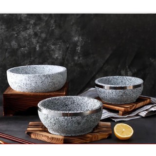 Tô Đá Nóng giữ nhiệt nấu phở, làm cơm trộn thiết kế sang trọng - Bát Đá Giữ Nhiệt Tặng Kèm Đế Gỗ (Không nấu trực tiếp)