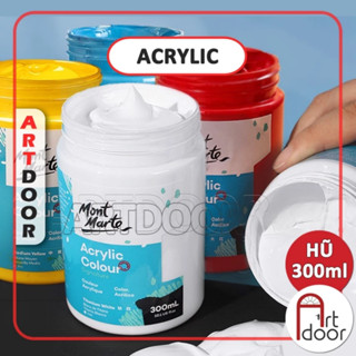 [ARTDOOR] Màu vẽ Acrylic MONT MARTE Hũ (300ml) custom áo, vải, gỗ, kính, tô tượng, đất sét, số hóa