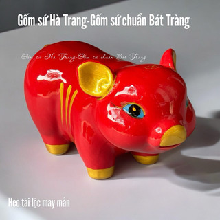 Heo khử chì gốm sứ Bát Tràng Heo may mắn tài lộc heo tiết kiệm trang trí decor phong thuỷ
