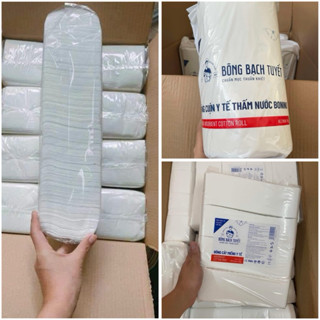Bông Gòn cắt miếng Sẵn 1kg Vệ Sinh cho bé 7x7, - Chính hãng Bông Bạch Tuyết