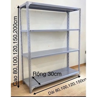  Kệ Sắt 2 Tầng 3 Tầng 4 Tầng. Mâm Dày Dài 120 cm x Rộng 30 cm Cao 1m,1m2,1m5  Tặng Đế Nhựa  Kệ Sắt Lắp Ghép 